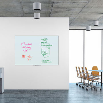 U Brands Floating Glass Dry Erase Board, 72 X 48, White freeshipping - TVN Wholesale